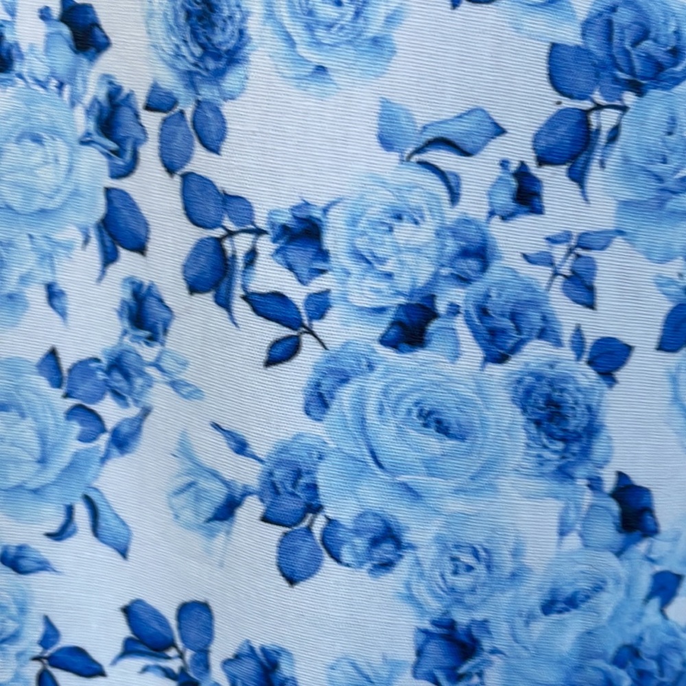 Mens Con.Struct Blue Flower Pattern Button Down S… - image 2